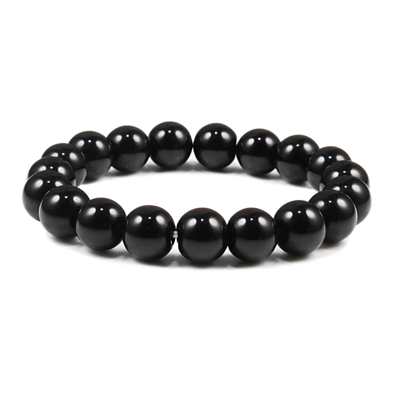 Natural Stone 6/8/10mm Beads Tiger Eye Bracelet Classic Men Women Buddha Black Lava Bracelets Minimalist Yoga Meditation Jewelry - Madeinsea©