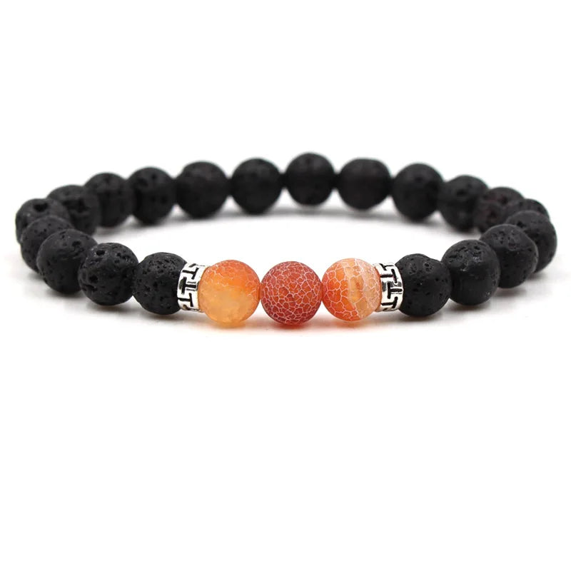 7 Chakra Essential Oils Diffuser beaded bracelets For women men Lava Rock Natural stone Charm Strand bracelet Yoga Jewelry