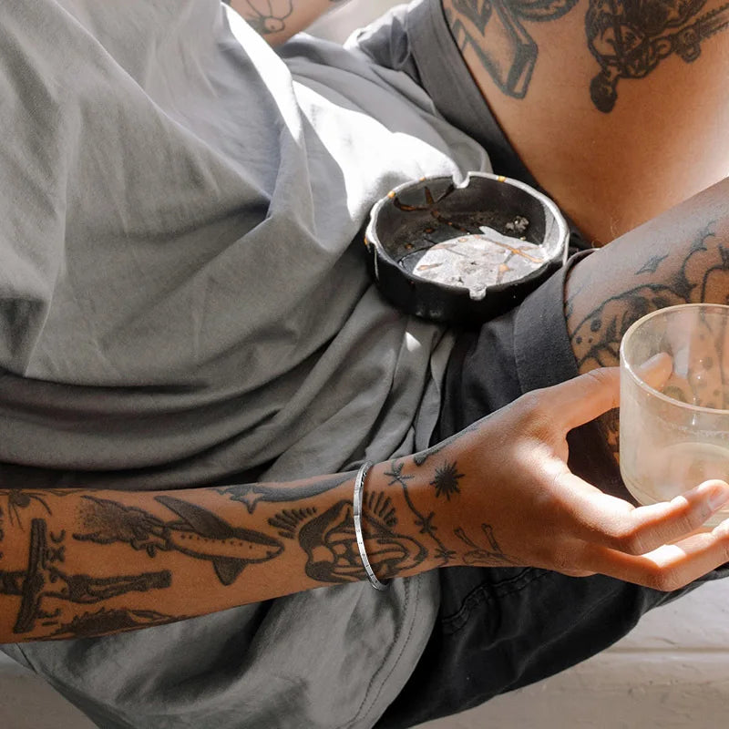 Vnox Retro Nordische Wikinger-Armreife für Herren, Edelstahl, Mobius, nordische Mythologie, Runen, Amulett-Schmuck