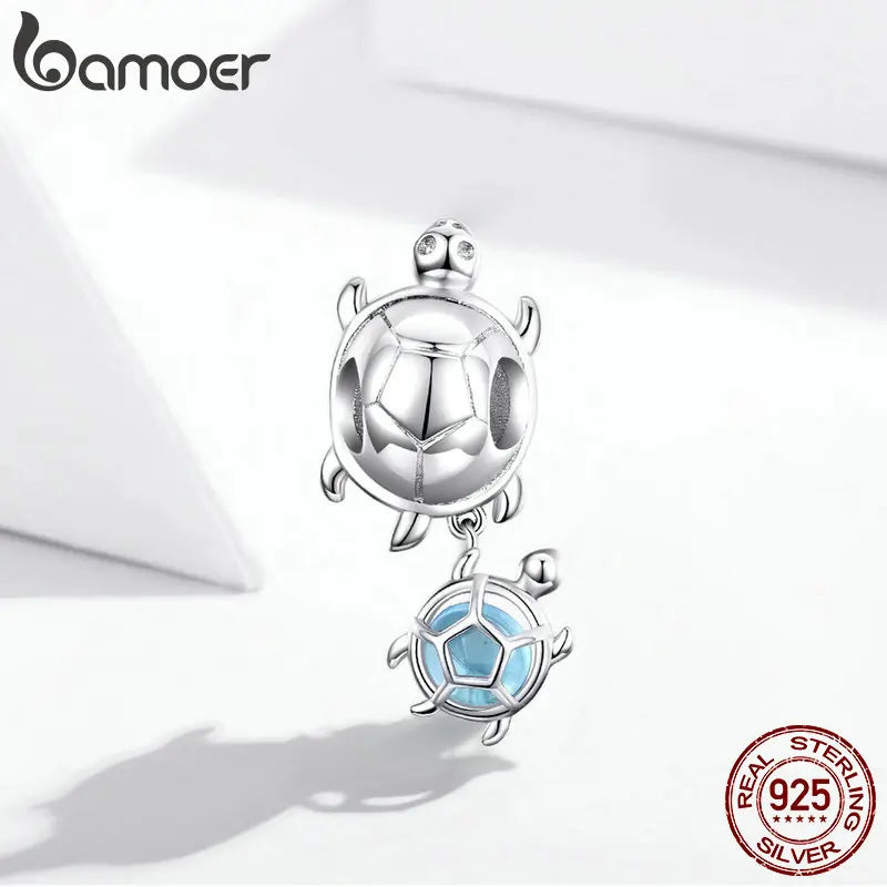 925 Sterling Silver Sea Turtles Charm for Original Silver Plated platinum Bracelet Fine Jewelry DIY Bangle BSC332 - Madeinsea©