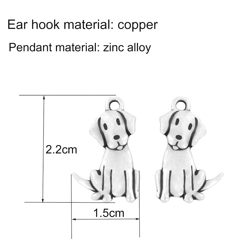 New Labrador Dangle Earrings For Women Brincos Boho Cute Dog Drop Earring Fashion Jewelry Best Gift Bijoux Pendientes Mujer
