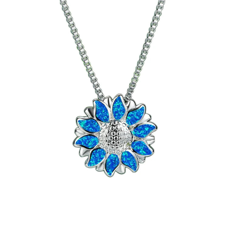 Fashion Women Necklace 2025 Party Wedding Jewelry Accessories Girl Gift Cute Imitation Opal Pendant Necklace