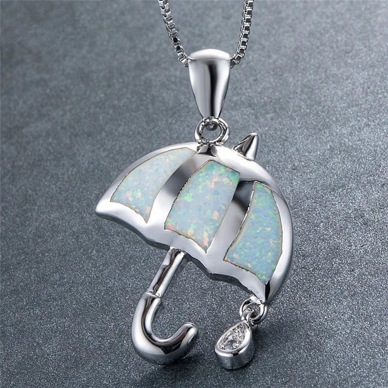 Fashion Women Necklace 2025 Party Wedding Jewelry Accessories Girl Gift Cute Imitation Opal Pendant Necklace