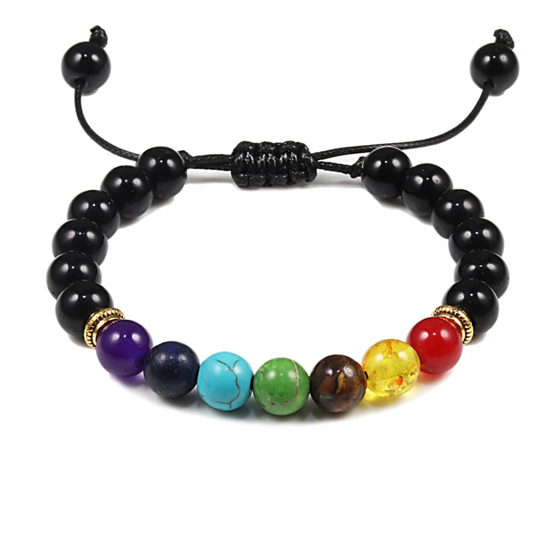 Natural Stone 6/8/10mm Beads Tiger Eye Bracelet Classic Men Women Buddha Black Lava Bracelets Minimalist Yoga Meditation Jewelry - Madeinsea©