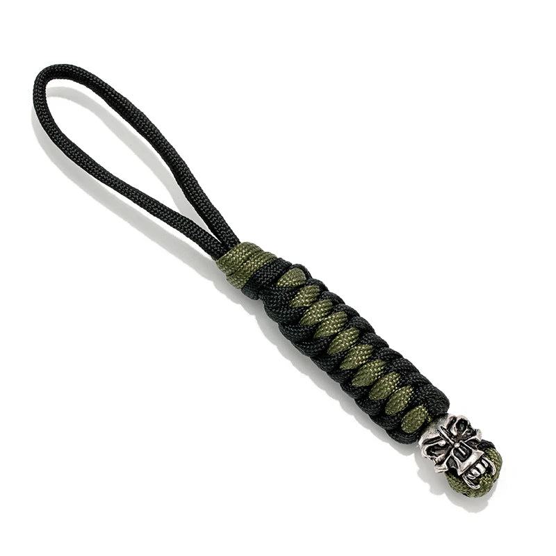 Vikings KeyChain For Car Hand Woven Survival Paracord Rope Ward off evil Key Rings For Men Gift Detachable Metal Punk Key Chains