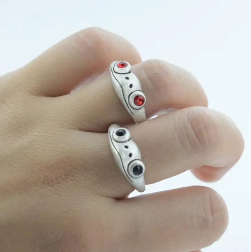 New Vintage Crystal Eye Frog Ring Men Boho Brass Knuckle Animals Anel Masculino Love Rings For Women Girls Fashion Jewelry Gift