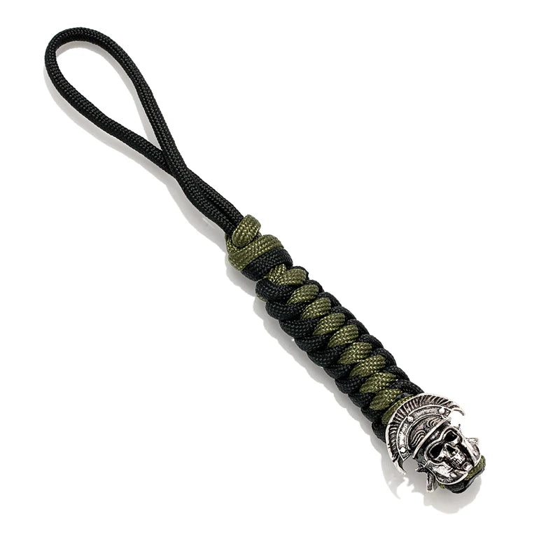 Vikings KeyChain For Car Hand Woven Survival Paracord Rope Ward off evil Key Rings For Men Gift Detachable Metal Punk Key Chains
