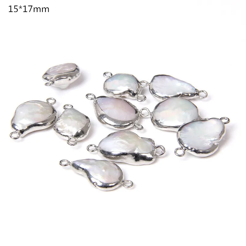 Hot Sale Irregular Shape Natural Pearls Pendant Freshwater Pearl Charms For Fine Jewelry Making Bracelet  DIY Necklaces 2pcs/lot