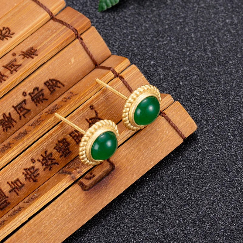 100% 14K Gold Diamond Jewelry Stud Earring for Women Bohemia Engagement Irregular Aros Mujer Oreja 14 K Gold Earring Box