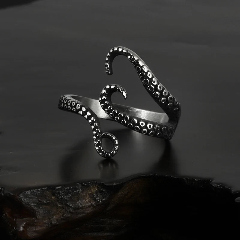 Octopus Stainless Steel Feeler Ring