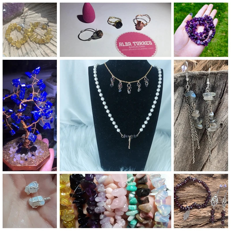 Natural Stone Chips Bead 5-8mm Turquoises Malachite Quartzs Irregular Gravel Beads For Diy Bohemia Jewelry Making Accessories - Madeinsea©