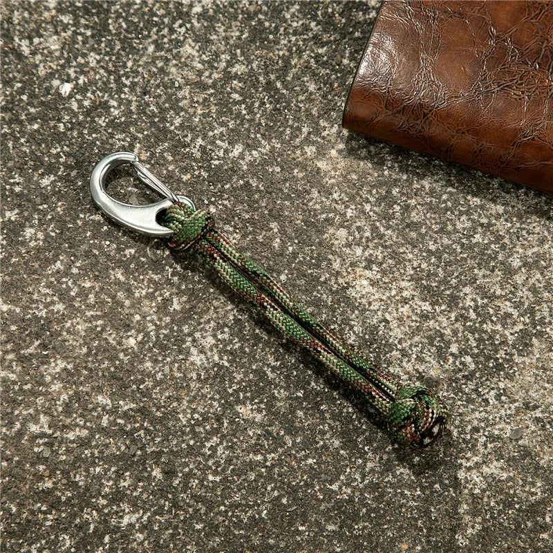 MKENDN 550 Paracord Keychain Lanyard Fist Knot High Strength Parachute Cord Self-defense Emergency Survival Tool Key Ring