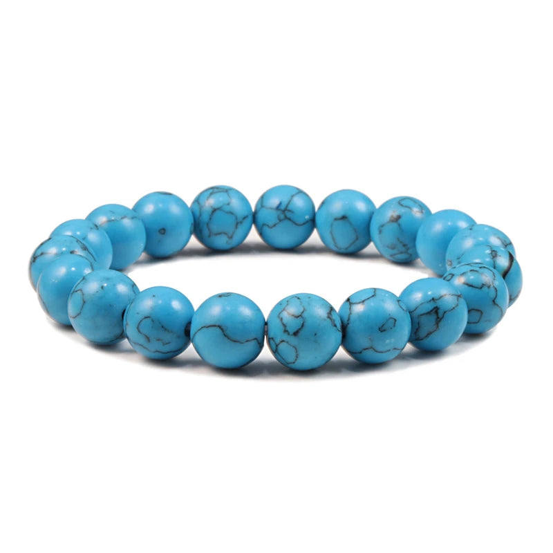 Natural Stone 6/8/10mm Beads Tiger Eye Bracelet Classic Men Women Buddha Black Lava Bracelets Minimalist Yoga Meditation Jewelry - Madeinsea©