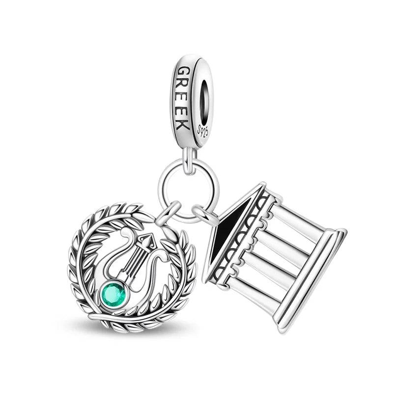 Hot Sale Charms Bead 925 Sterling Silver Winter Series Snowman Elk Christmas Pendants Fit Bangle Bracelet Necklace DIY Jewelry