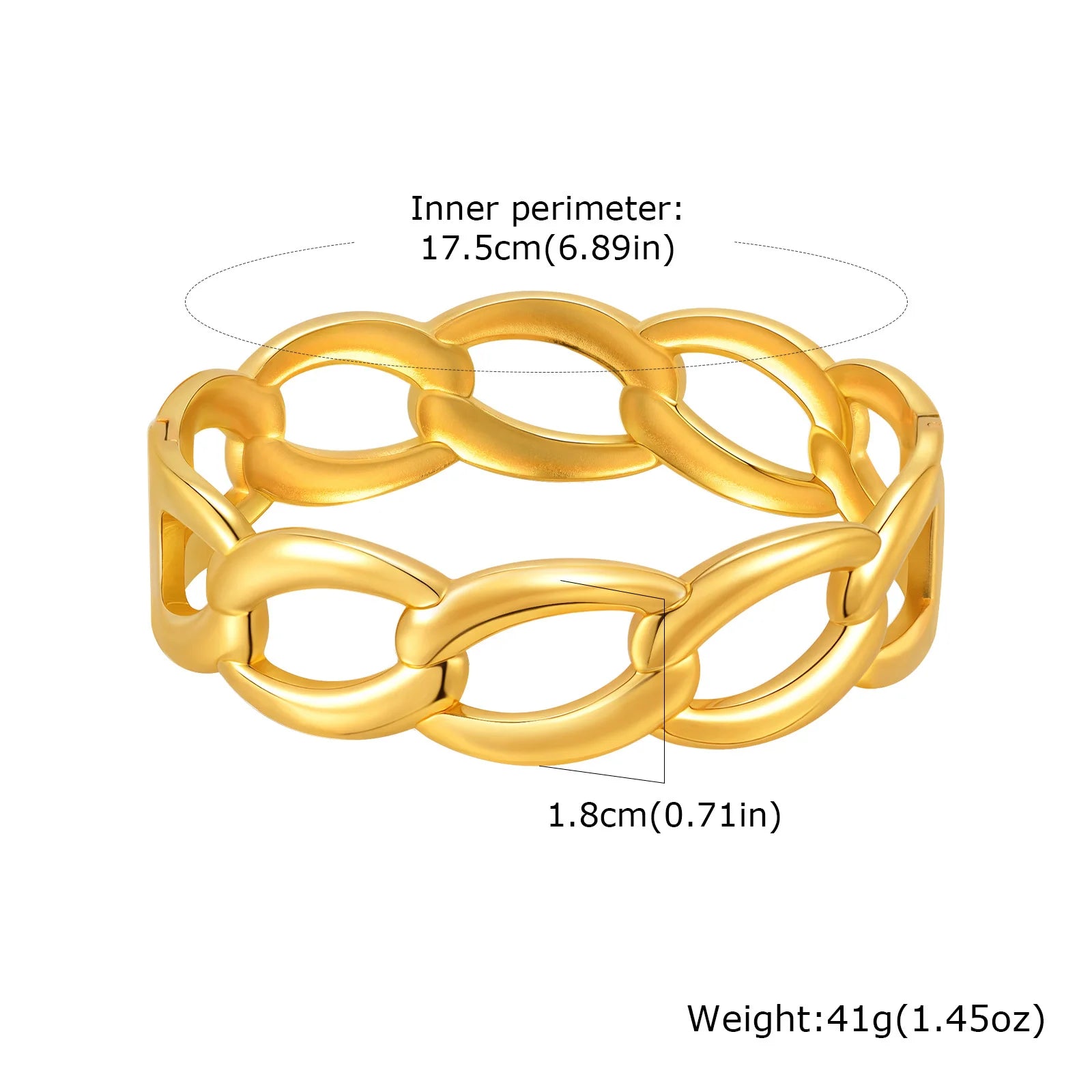Vnox Romantic Zircon Cuff Bracelet For Women Geometric Fashion Lady Jewelry Stainless Steel Bangles Party Gold Color Never Fade - Madeinsea©