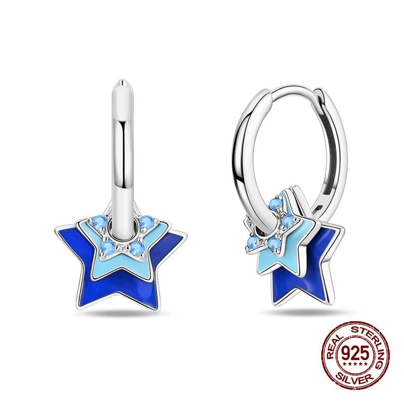 Earrings 925 Silver Shining Heart Shaped Zircon Butterfly Hoop Earrings For Women Engagement Birthday Proluxe Fine Jewelry Gift