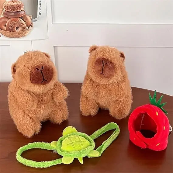 1-20PCS Water Dolphin Cotton Red Lovely Cute Creative Cute Capybara Pendant Plush Toy Doll Bag Charm Keychain Doll Doll Dolls