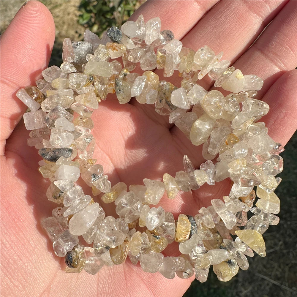 5-8mm Natural Blue Moonstone Beads White Cat Eye Crystals Opal Stone Loose Bead For Jewelry Making DIY Necklace Bracelet Rings