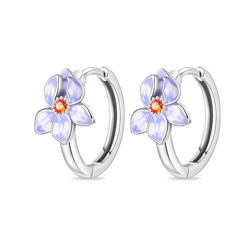 Springtime Earrings For Women 925 Silver Plated Double Hoop Butterfly Bees Ladybird Insect Earrings Party Jewelry Birthday Gifts