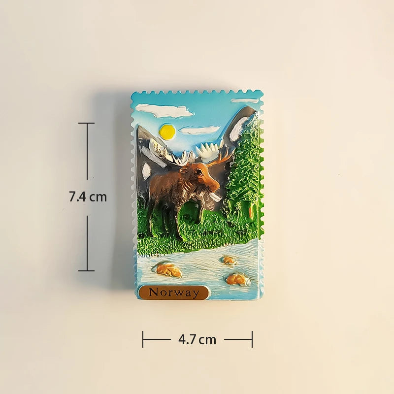 Europe Norway 3D Fridge Magnets Tourism Souvenir Refrigerator Magnets Sticker Collection Handicraft Decoration Articles