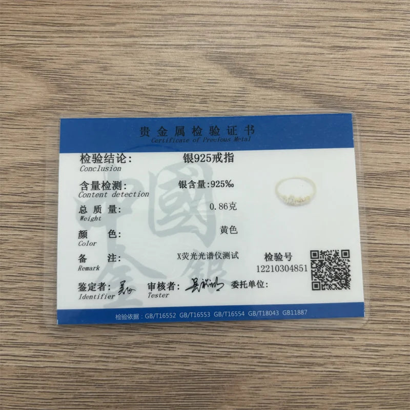 925 Sterling Silber Klassischer unregelmäßiger glänzender Sternpflaumenring Damen 14 Karat Vergoldung High-End-Temperament Party Schmuck Zubehör