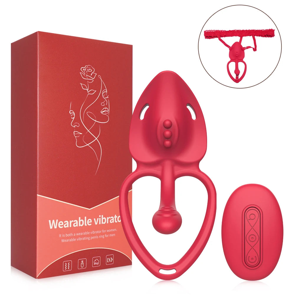 App Control Wearable Panty Vibrator Female 9 Vibration with Wireless Control Penis Ring Clitoral Stimulator Adult Sexy Toys 18+