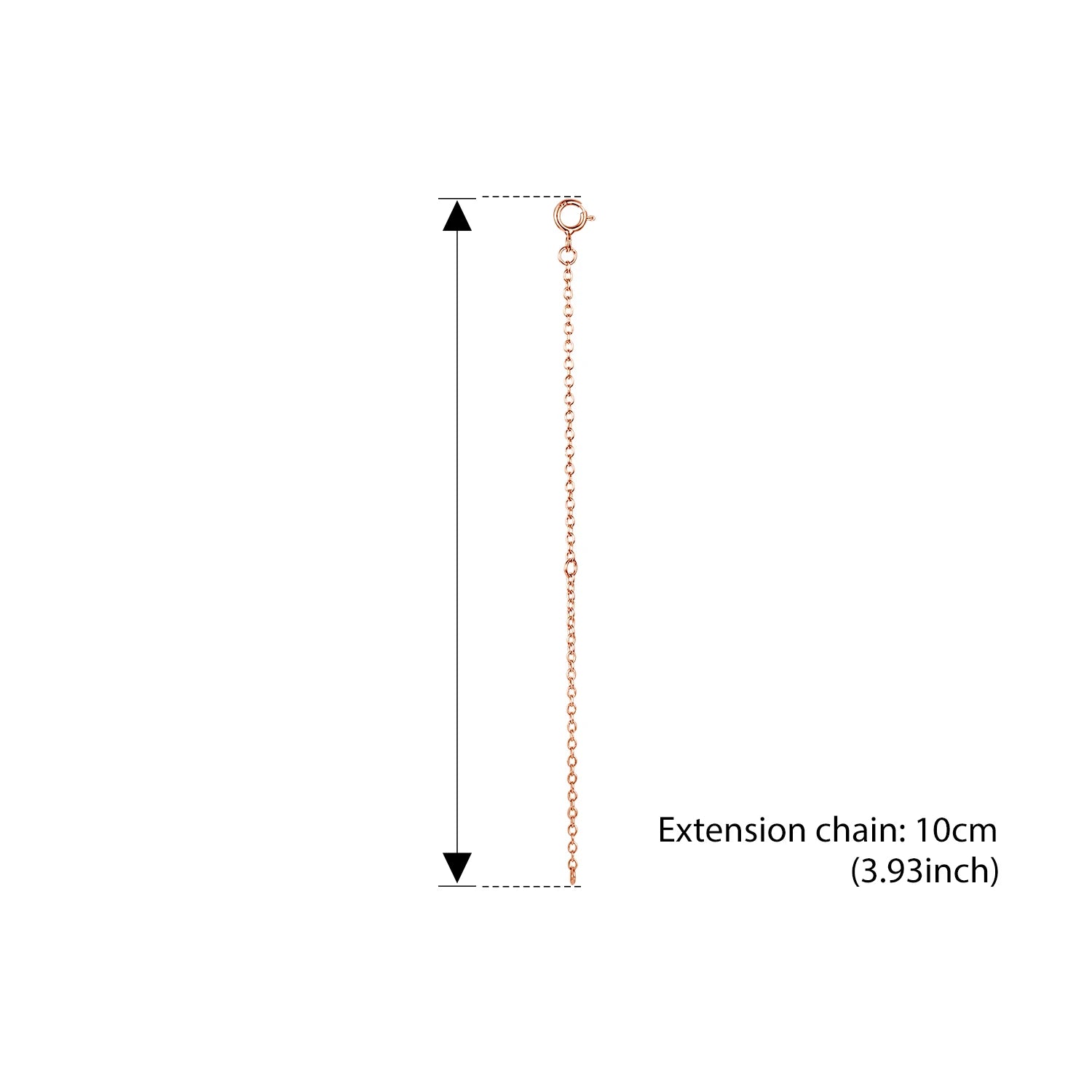 WOSTU Classic Basic Chains 925 Sterling Silver 14K Gold Rose Gold Plate O-Shaped Links Neckalce Extended Chains Jewelry Making