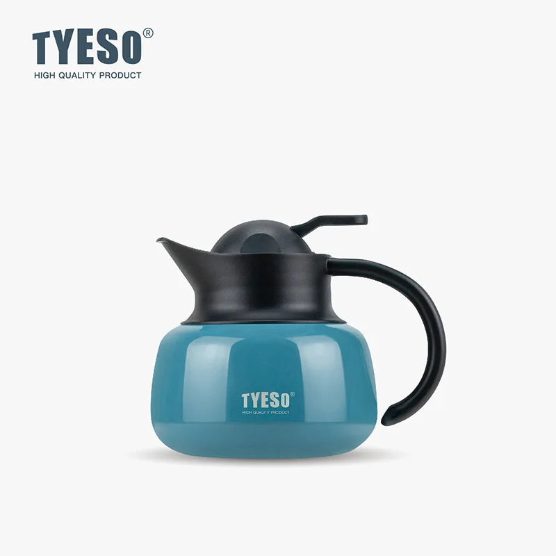 Tyeso Stainless Steel Tea Thermos Heat/Cold Retention Tea-Water Separation Infuser Large Capacity Teapots For Coffee Travel Gift