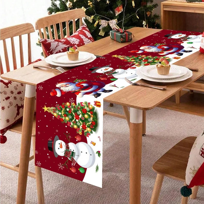 Christmas Table Runner Merry Christmas Decoration For Home Xmas Table Decor 2025 Navidad Notal Noel Ornament Happy New Year 2026