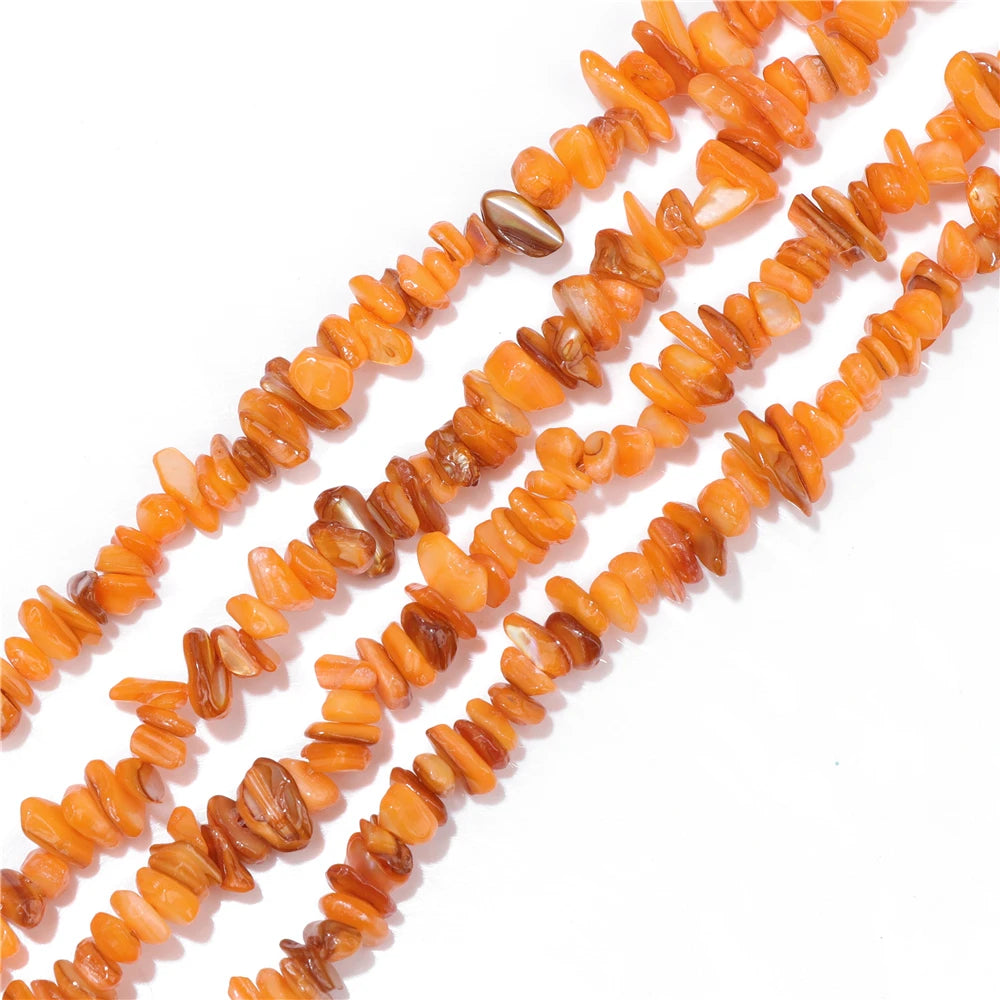 5-8mm Muticolor Shell Beads Natural Dyed Color Irregular Shape Loose Spacer Bead For Jewelry Making Necklace Bracelet DIY