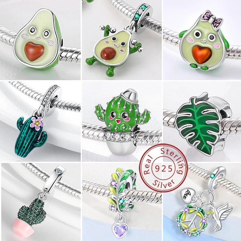 New 925 Sterling Silver Charm Beads Pendant Pumpkin Maple Leaf Autumn Series Charms Fit Original Bracelets Fine Jewelry