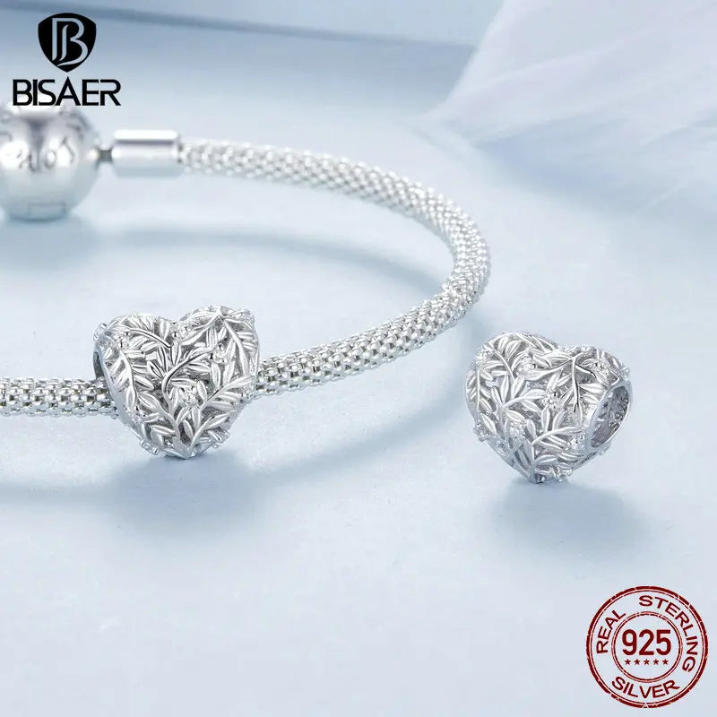 BISAER 925 Sterling Silver Vintage Elephant God Dragon Charm Perle Pendentif Croix Fit Femmes DIY Bracelet &amp; Collier Fine Jewelry