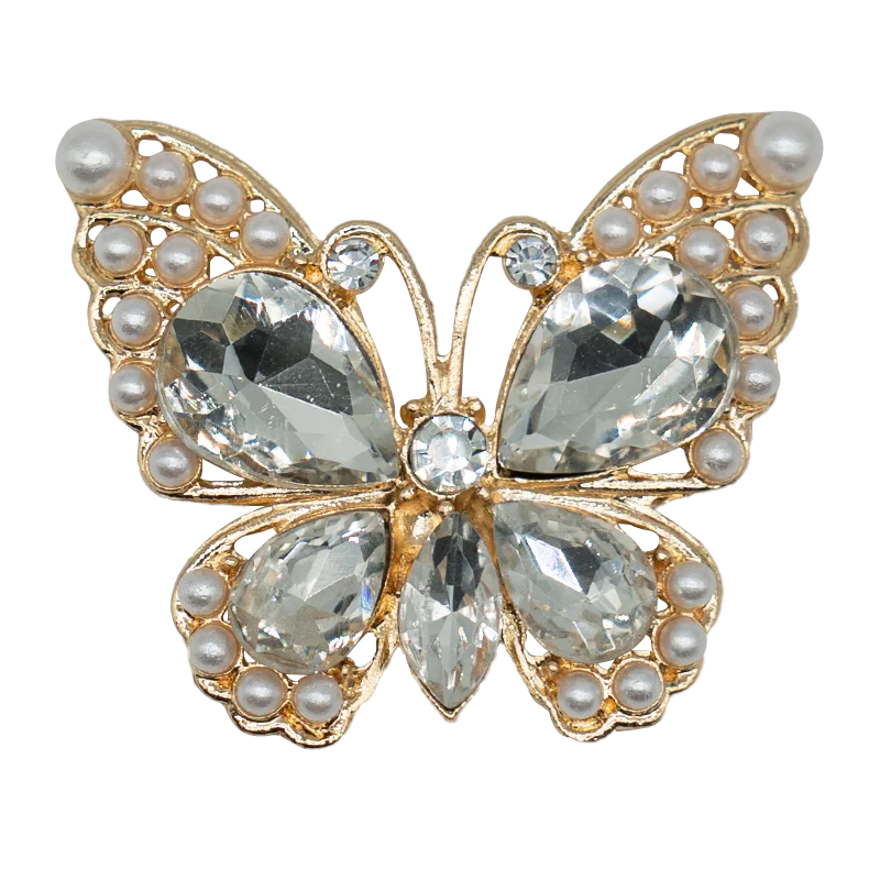 1pcs Metal Shoe Charms for Women Girls Flower Tulip Heart Butterfly Daisy Luxury Pearl Shoe Decorations Pins Sandal Accessories