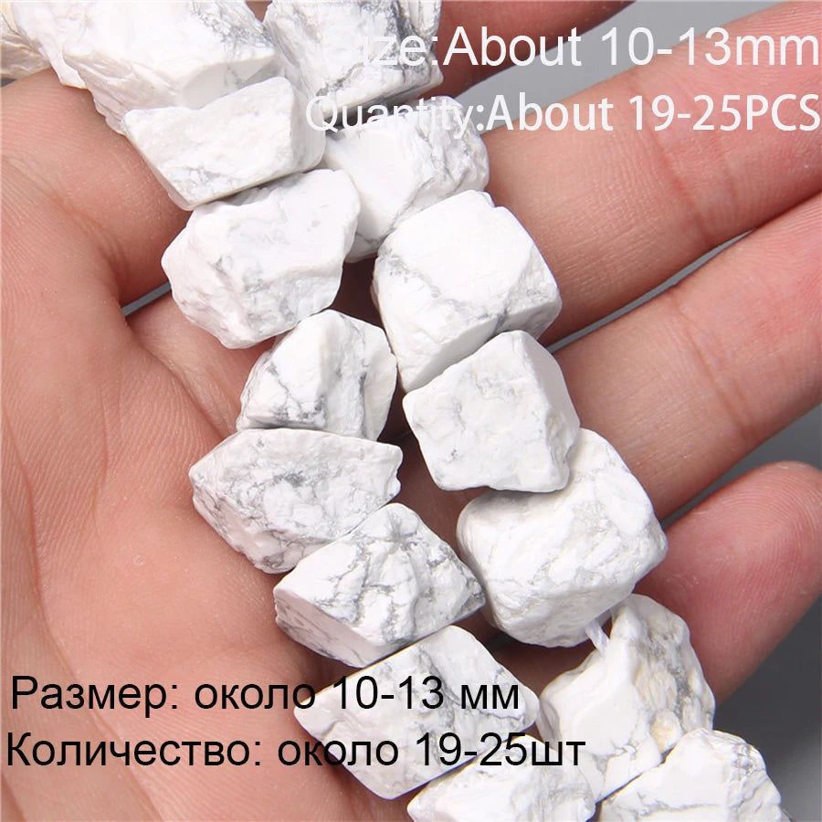 7.5" Natural Irregular Rough Stone Beads Raw Rock Lapis Quartzs Nuggets For Jewelry Making DIY Earrings Bracelet Supply 7-30mm