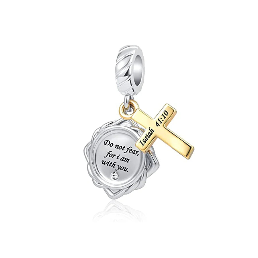 Fine religion series 925 Silver Jesus Bible Diy Bead cross Pendant Fit Original Bracelet Trinket Jewelry Figure Buddha Charm