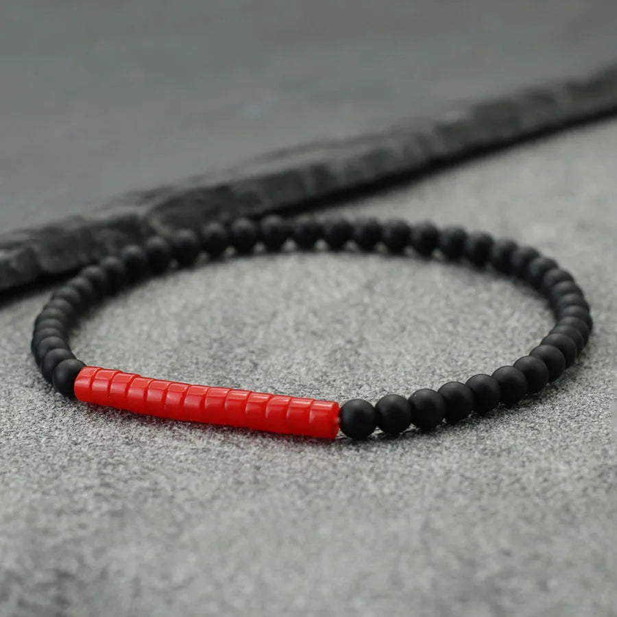 Minimalist 4mm Beads Strand Bracelet Unisex Meditation Yoga Healing Chakra Braslet Handmade Leisure Accessories Gift For Couple