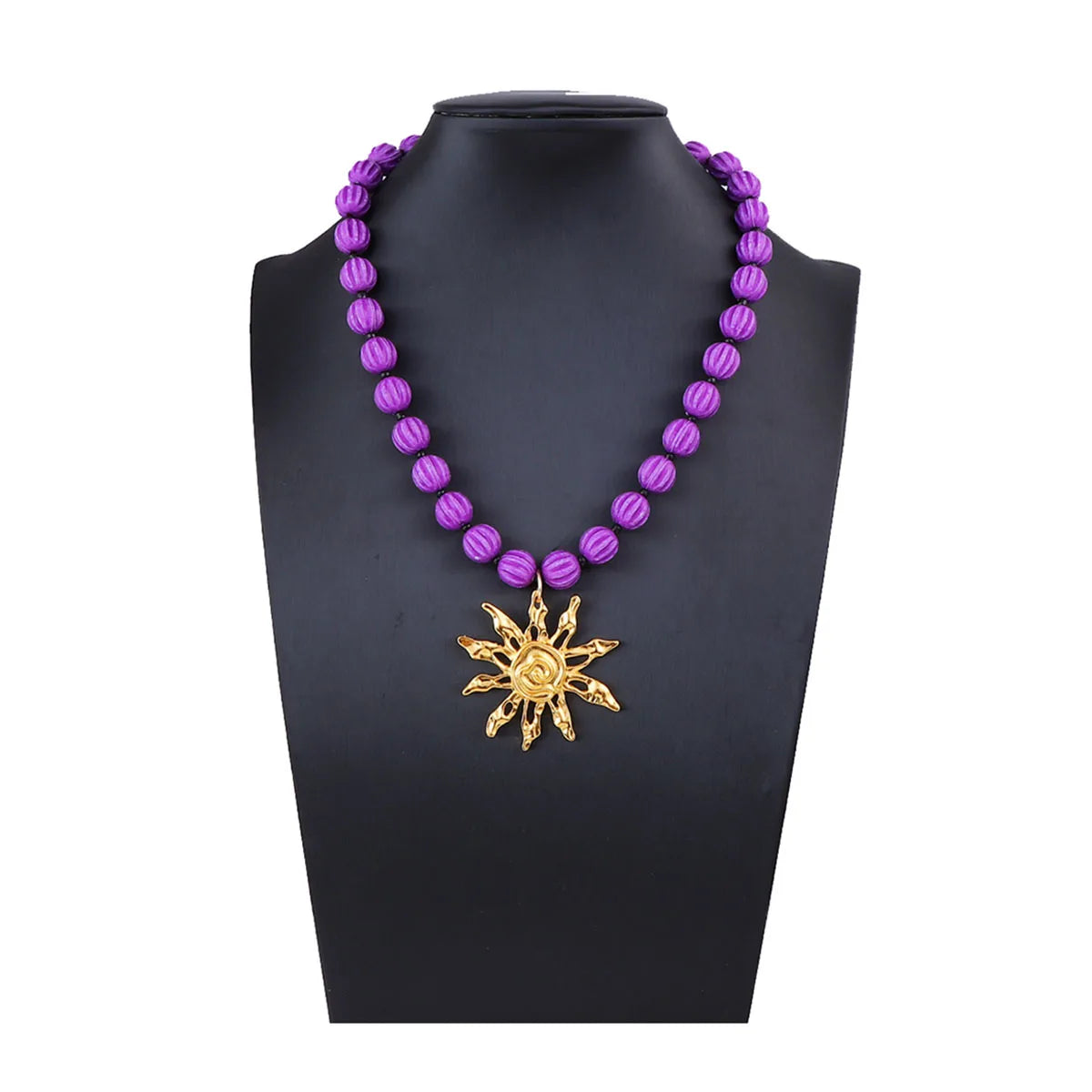 ZAA Fashion Leisure Alloy Sunflower Pendant Necklace