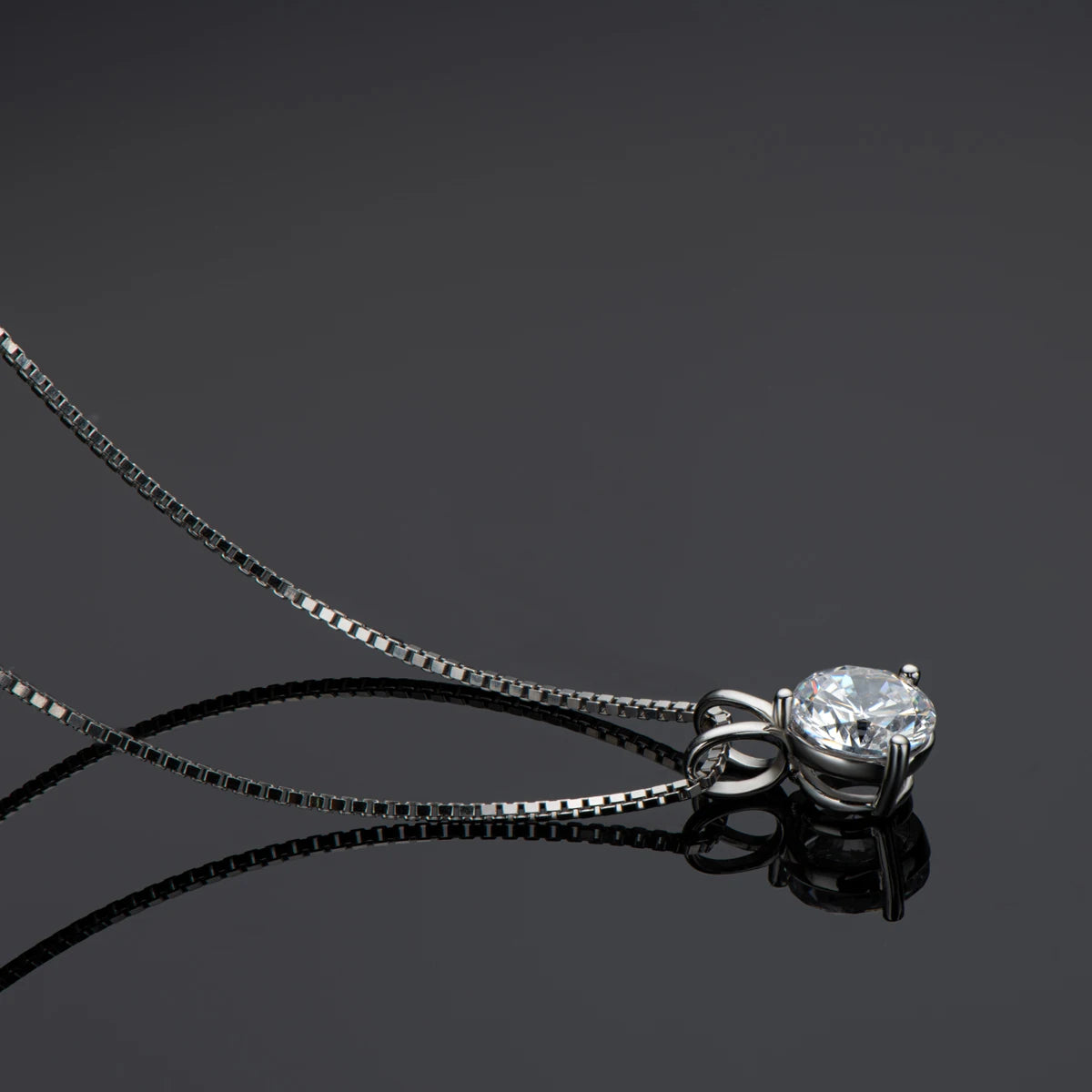 OXTAO Classic 1CT 2CT 3CT Moissanite Pendant Necklace 925 Silver D Color Glittering Diamond Ladies Jewelry Gift Adjustable Chain