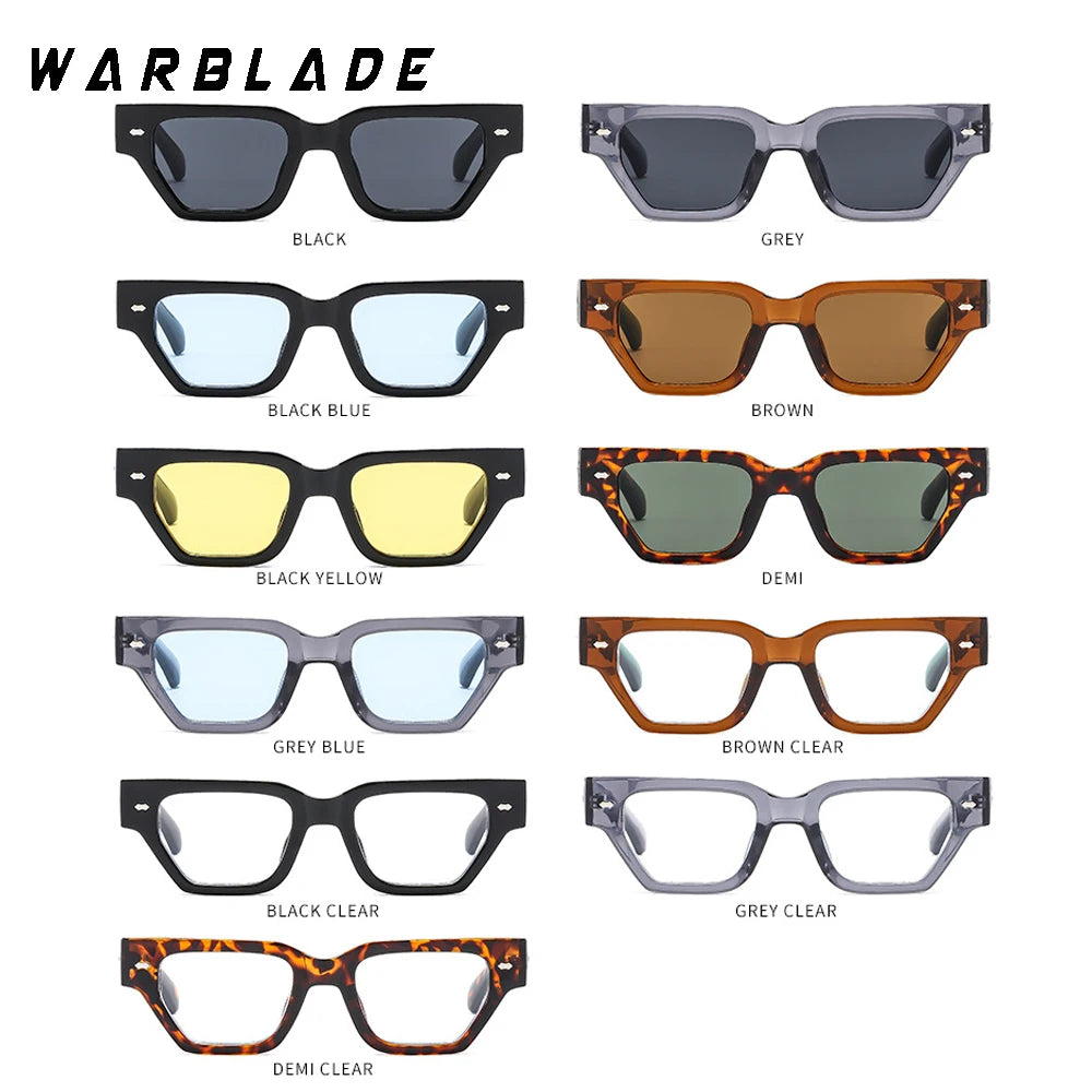 Small Square Frame Rice Nail Sunglasses For Men High-end Trendy Street Photography Sunglasses For Women Fashion Designer Glasses