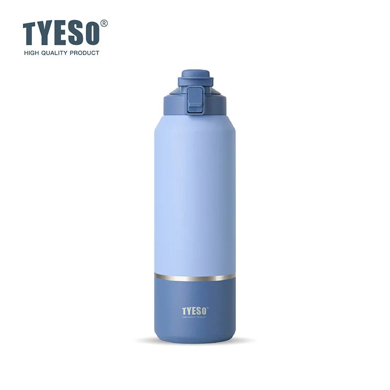 Tyeso Large Capacity Stainless Steel Insulated Water Bottle 24H Hot/Cold Retention Travel Mug with Handle Outdoor Sports Thermos