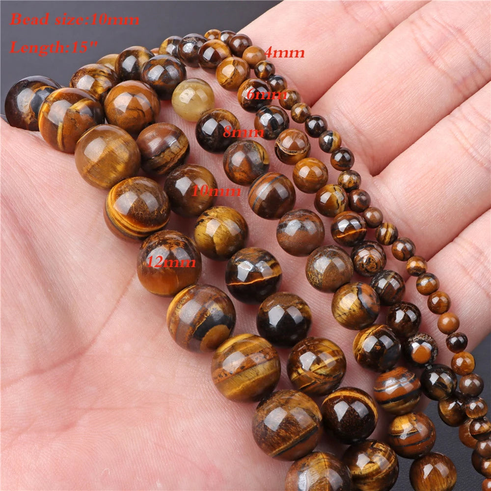45 Kind Tiger Eye Stone Bead Natural Yellow Cabochon Round Faceted Square Loose Beads Fit Fashion Jewelry Making Handmade Supply