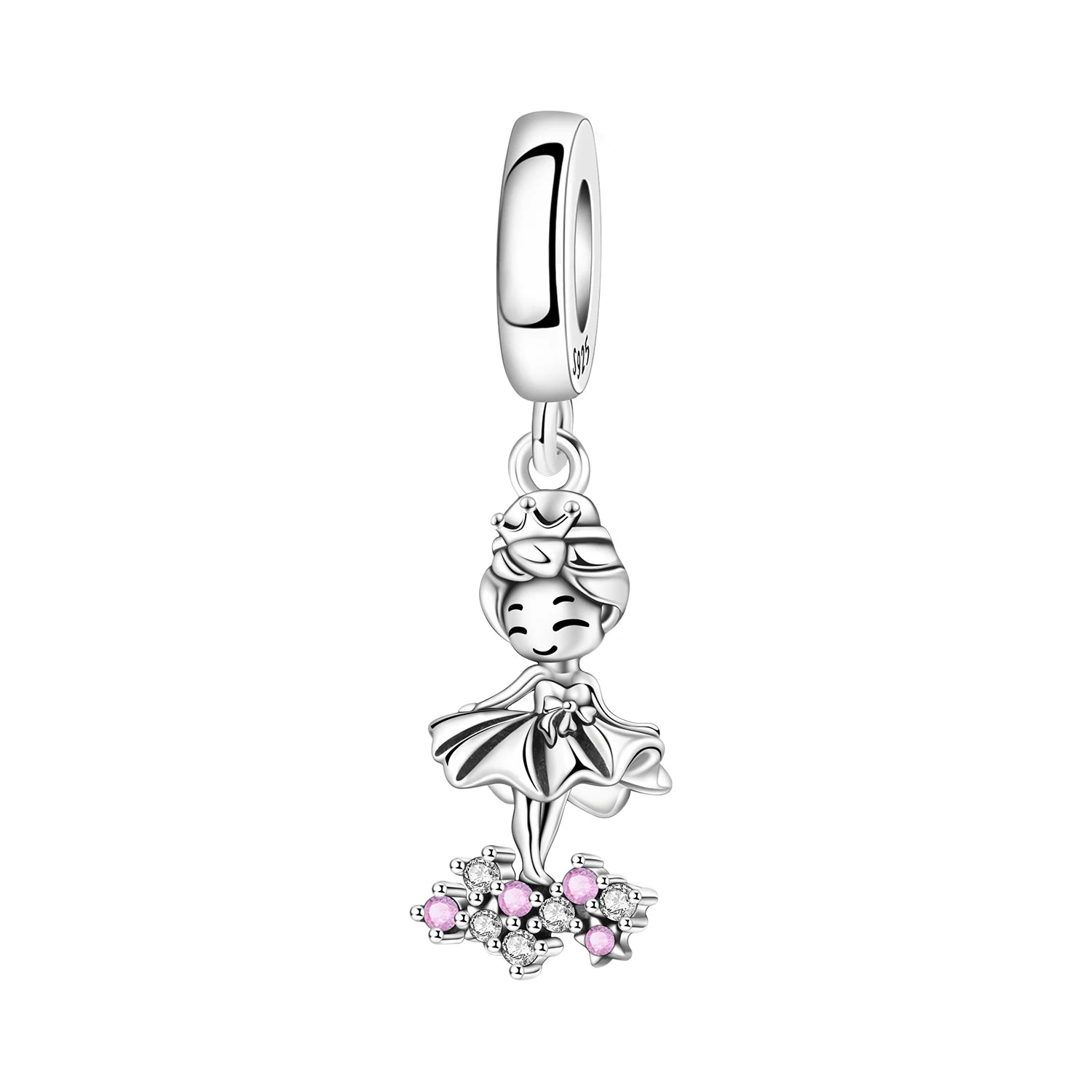 PANPOKI 925 Sterling Silver Boy And Cute Bear Pendant Charms Beads Fit Bracelets DIY Party Trendy Gifts Jewelry Accessory