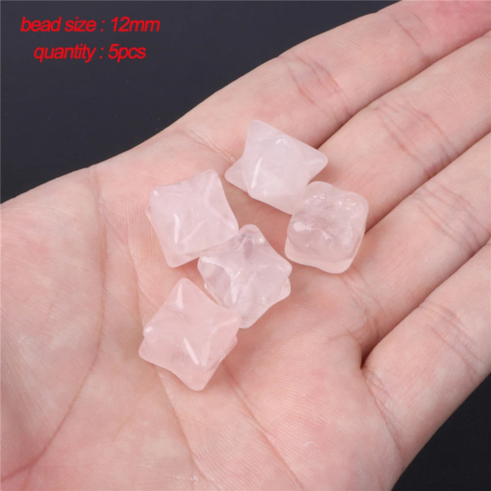 45 Style Natural Rose Quartz Bead Round Tube Crystal Loose Beads For Jewelry Making Handmade Diy Bracelet Necklace Accessories