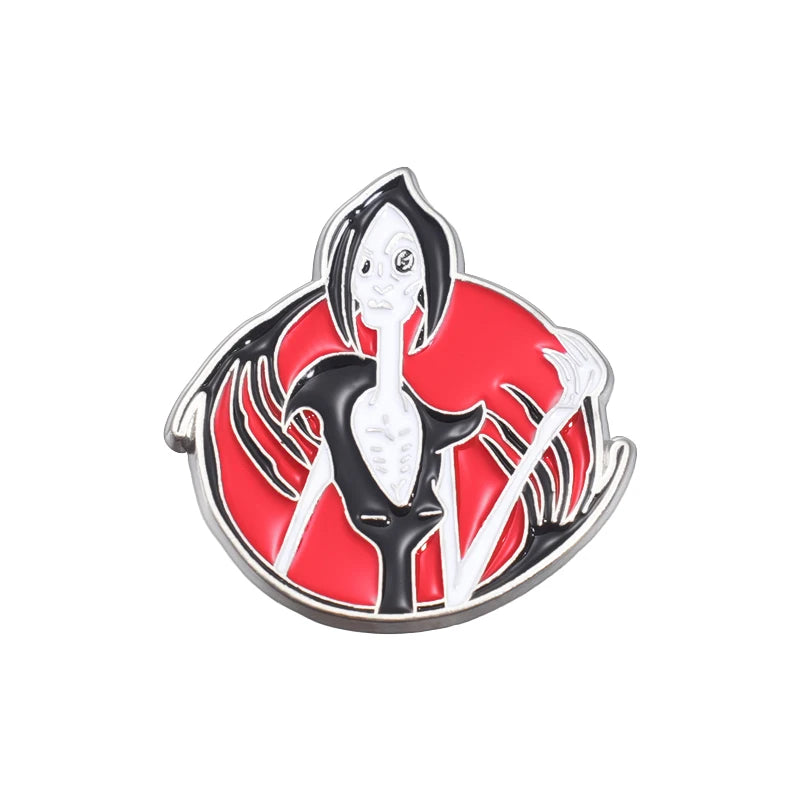 Horror Animated Films Coraline Doll Enamel Pins Cartoon Character Role Brooch Lapel Badge Punk Halloween Jewelry Gift for Friend