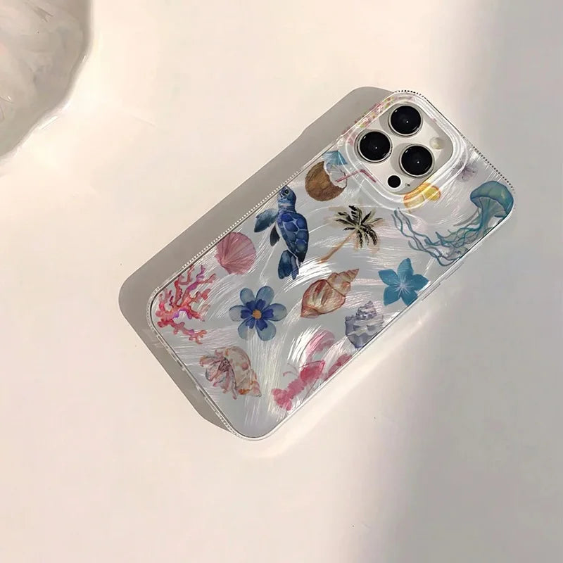 Ocean Elements Personalized Pattern IMD Soft Phone Case for Xiaomi Redmi Note 14 13 12 12S 11 13C 14C 10 S Pro Plus 4G 5G Cover