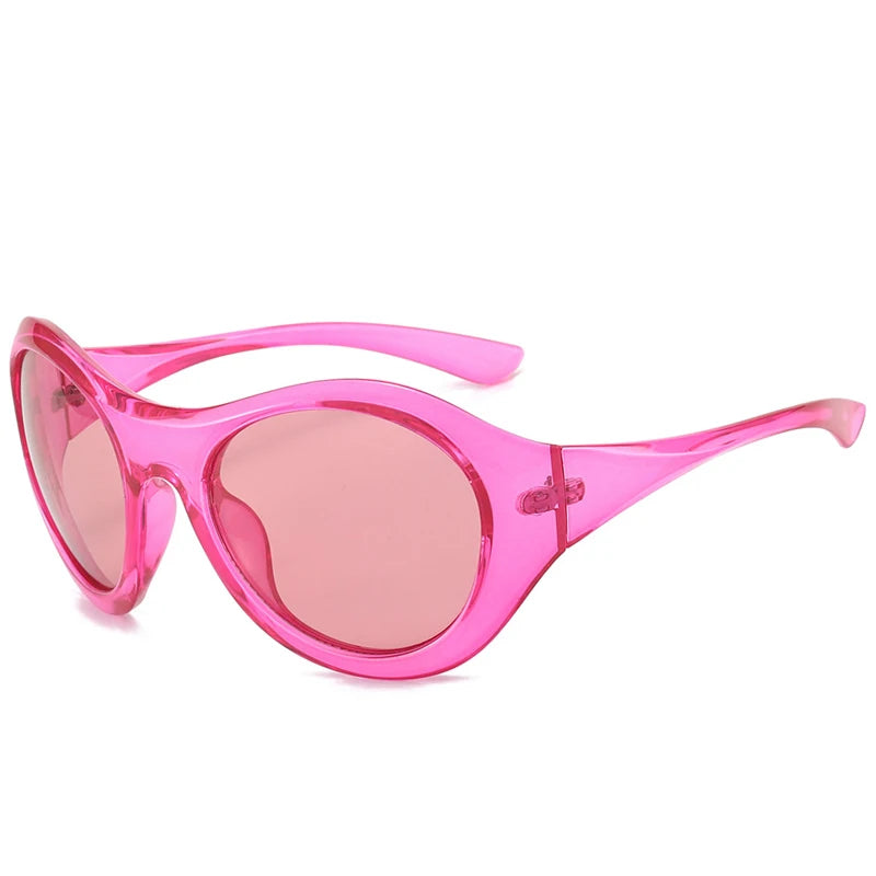 2025 Luxusmarke Design Beliebte übergroße ovale Sonnenbrille Frauen Mode Y2K Punk Männer Outdoor Sports Sonnenbrille Shades UV400