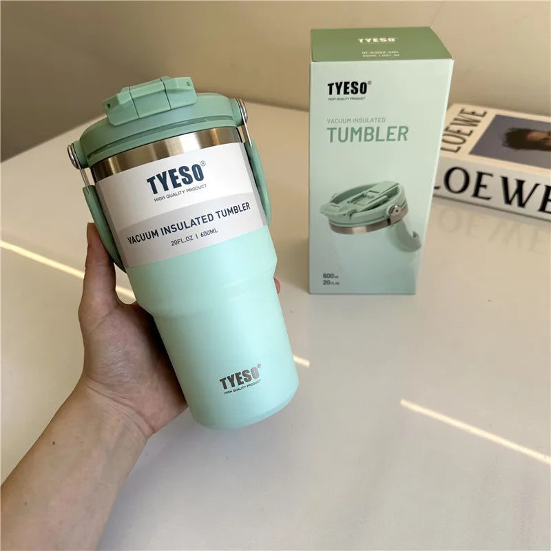 Tyeso Stainless Steel Coffee Cup Cold And Hot Double-layer Insulated Cup Tumbler Thermo Water Bottle Car Travel Mug Vacuum Cup - Madeinsea©