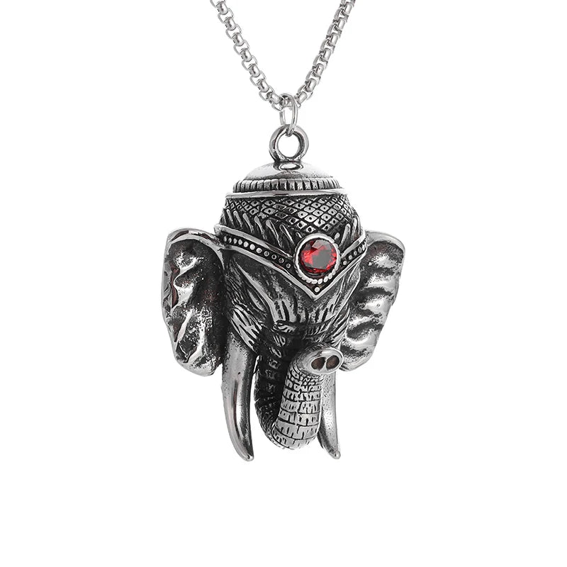 Retro Punk Nordic Bull Head Pendant Necklace for Men Classic Animal Personality Jewelry