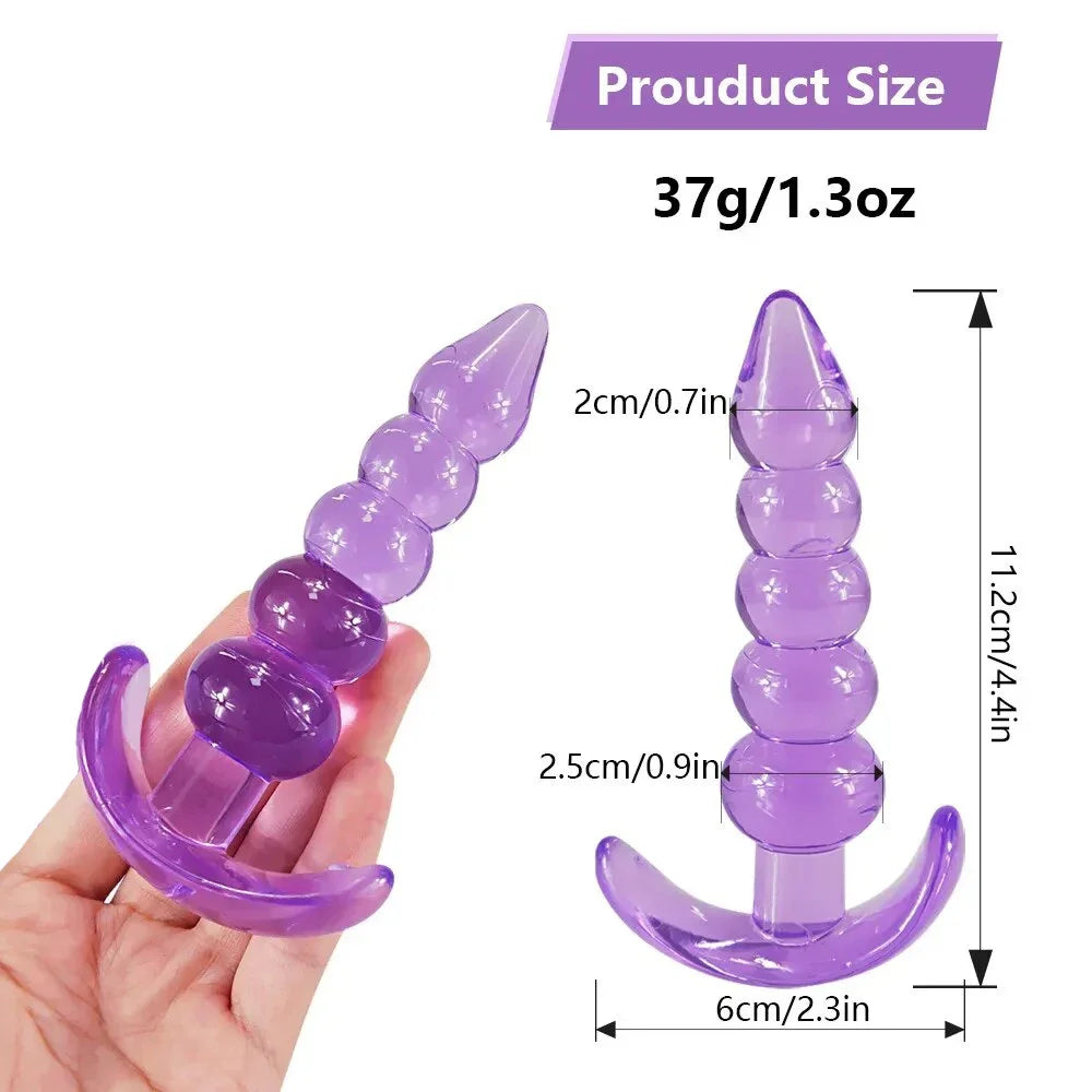 Anal Beads Dildo Soft Silicone Anal Plugs Butt Plug Prostate Massage Unisex Sexy Stopper Adult Sex Toy for Men Women Adult Games