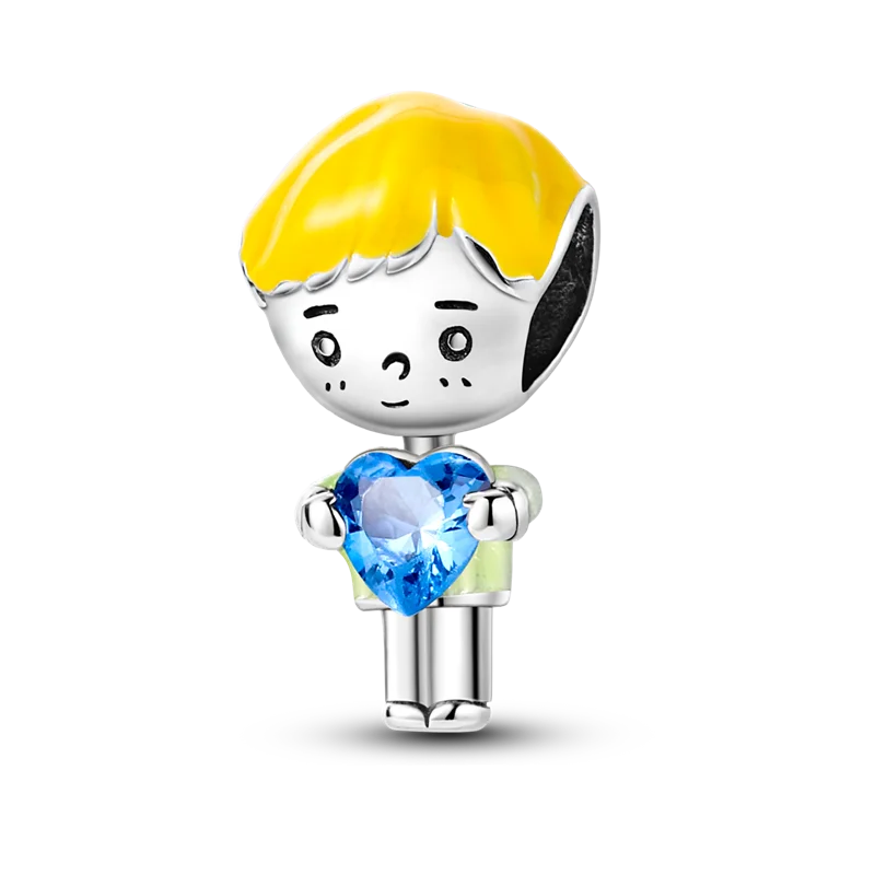 925 Sterling Silver Boy Girl Couple Lovers Beads Marriage Charms Dangle Fit Original  Bracelet Charms Jewelry Women DIY